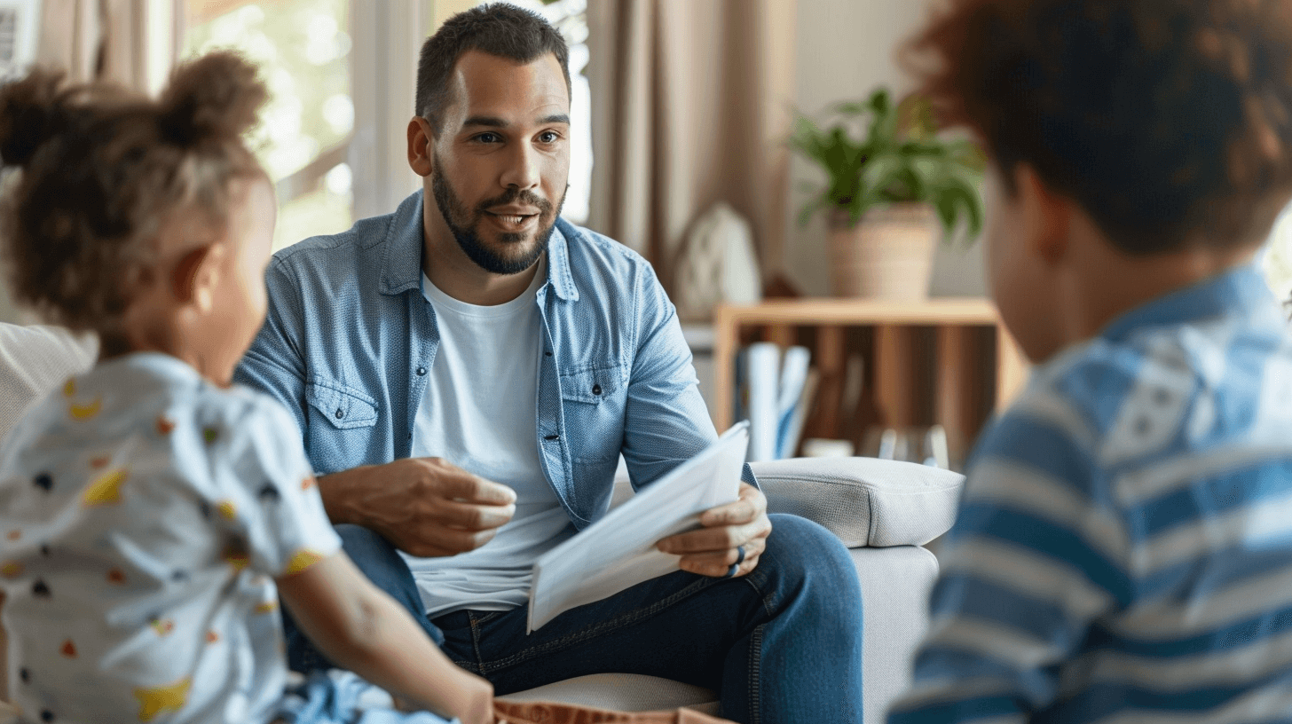 Social Worker supporting family